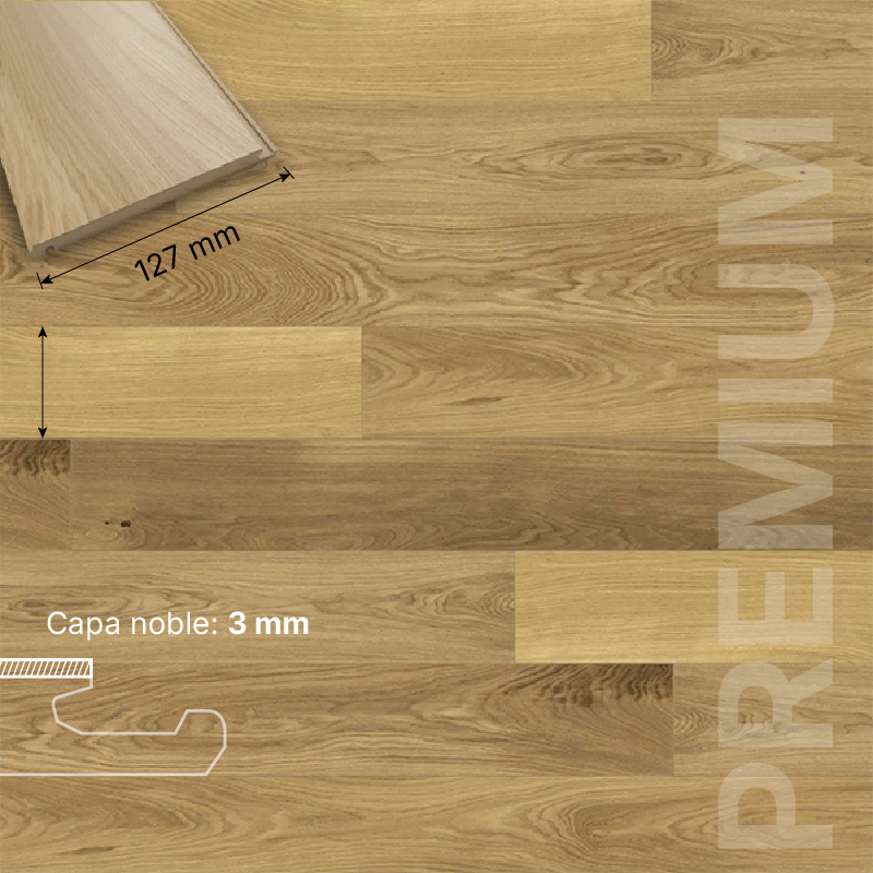 ROBLE FLOTANTE HDF - 14/3 - PREMIUM 127